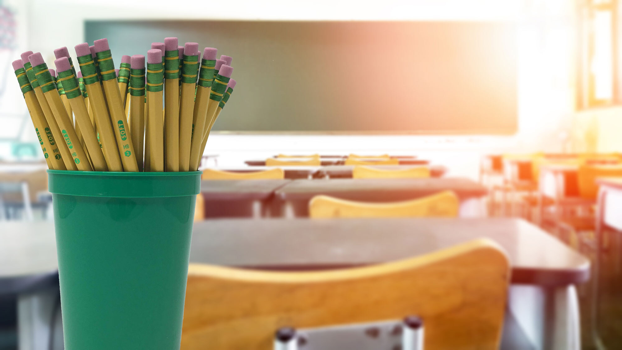 Stadium Cup used to hold pencils at school.